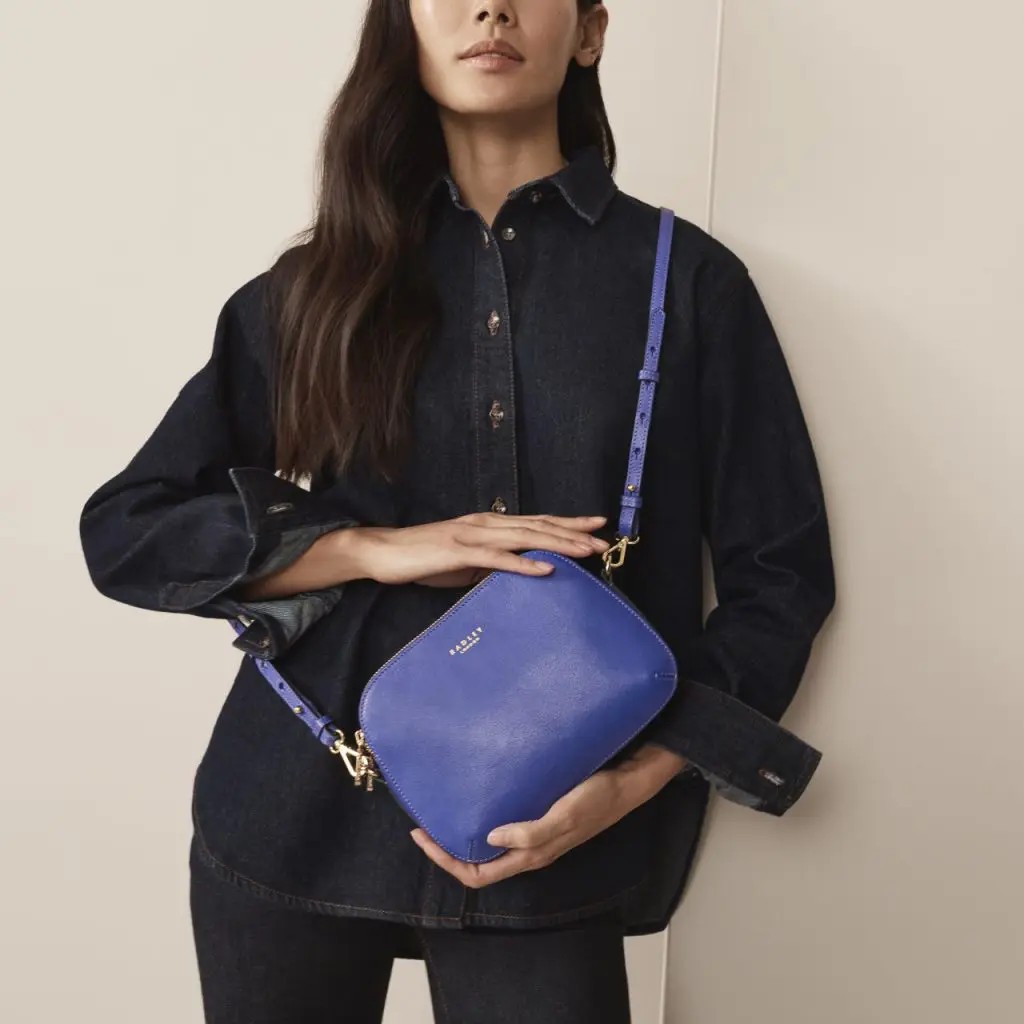 radley blue handbag