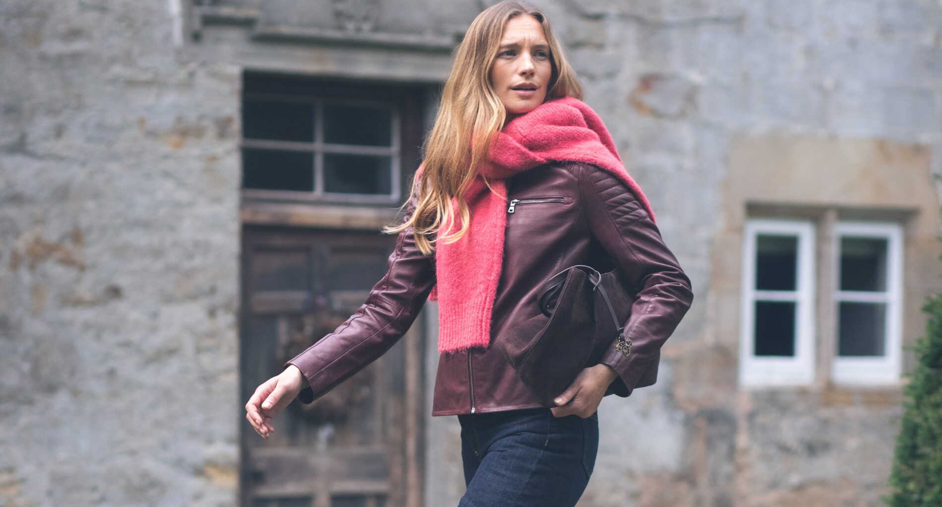 lakeland burgundy leather jacket