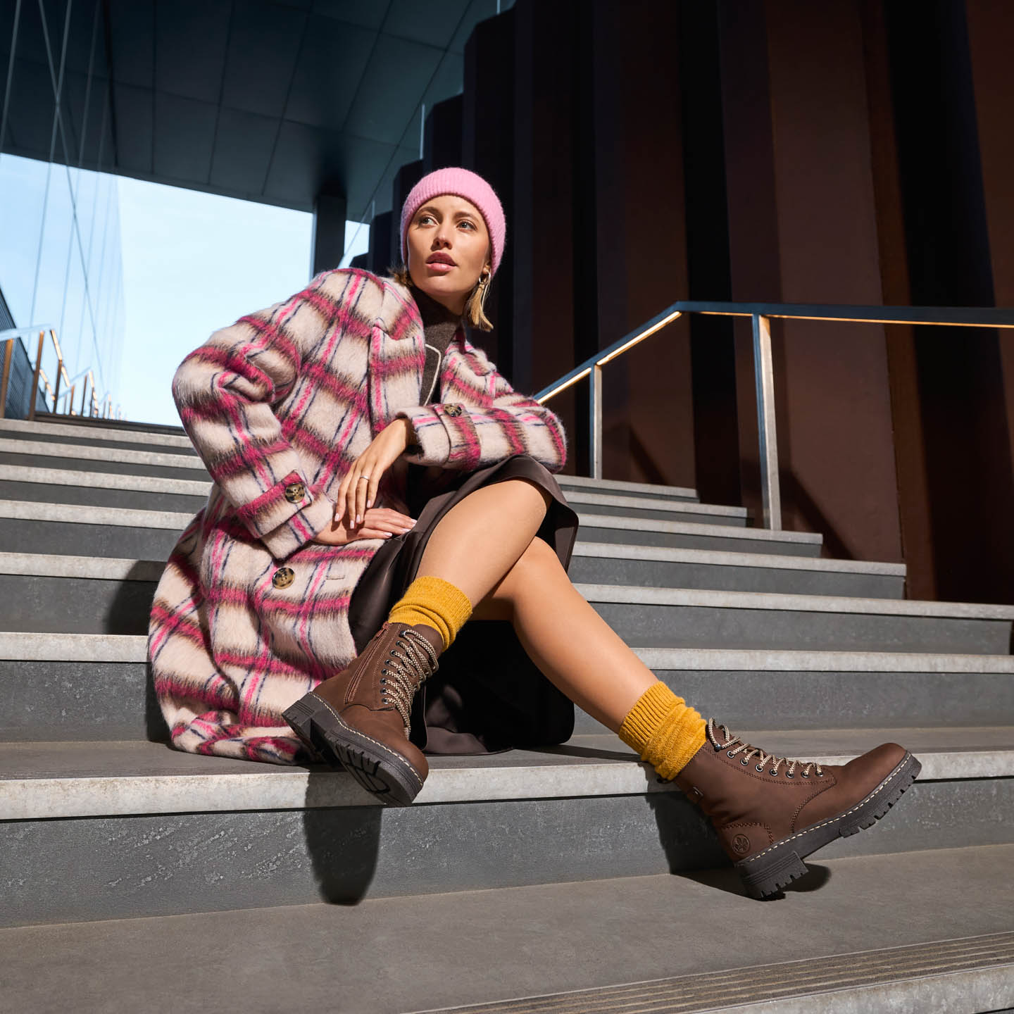Rieker Brown Zip Boots for Women