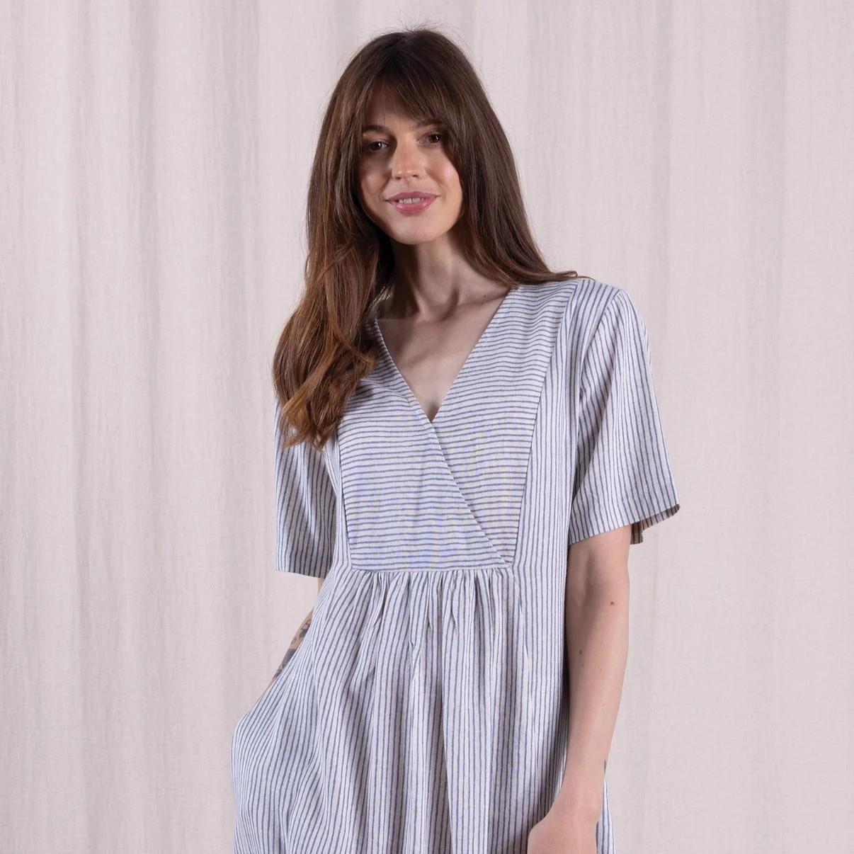 Nomads SS26 Linen Blend Smock Tunic Dress