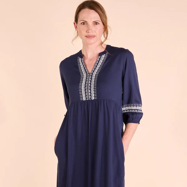 nomads Embroidered Viscose Dress