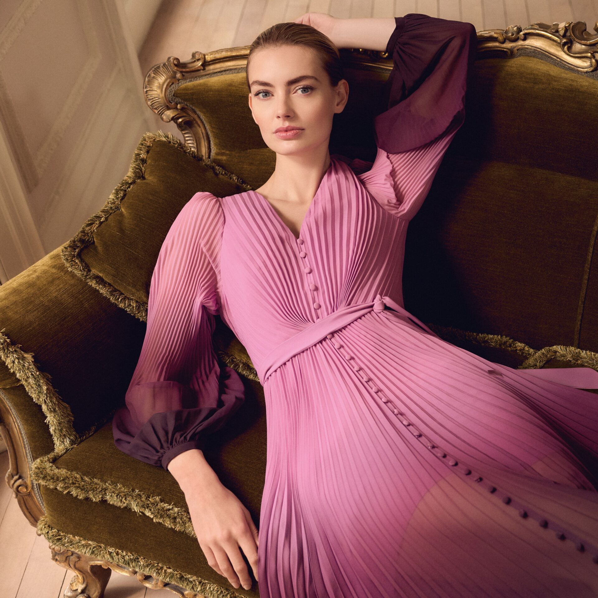 Mira Ombre Midi Dress