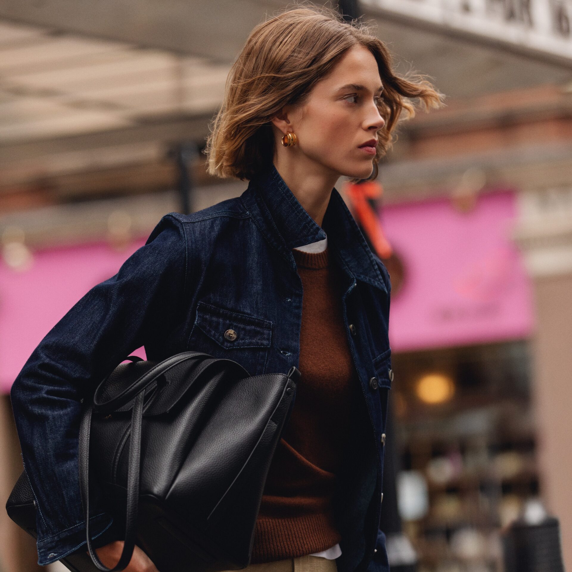 Radley London Dukes Place Medium Crossbody bag grained cow leather black