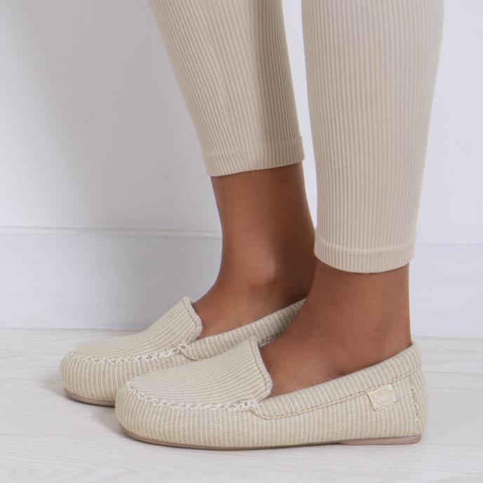 totes Ladies Textured Moccasin Slipper