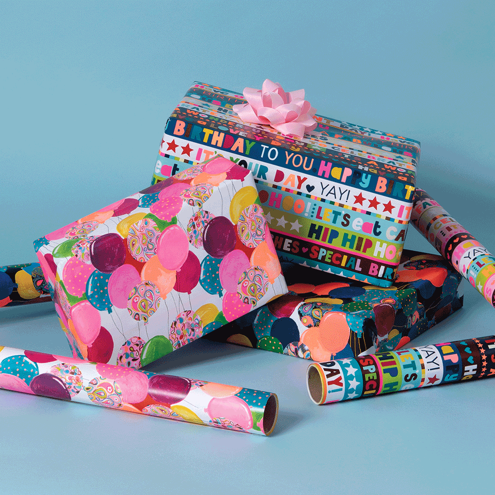 Glick birthday wrapping paper