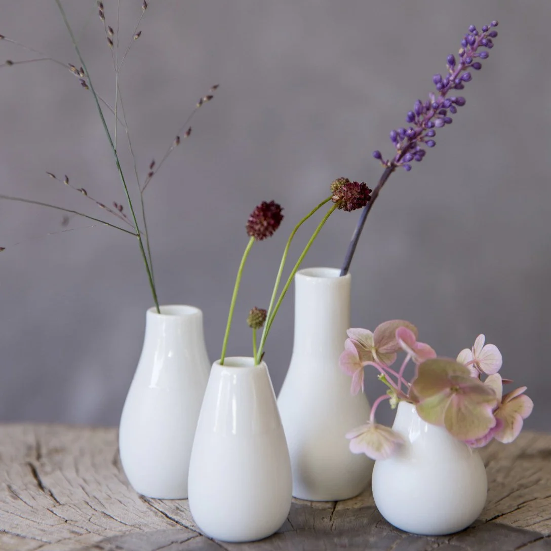 Porcelain Mini Vase Set of 4 pcs