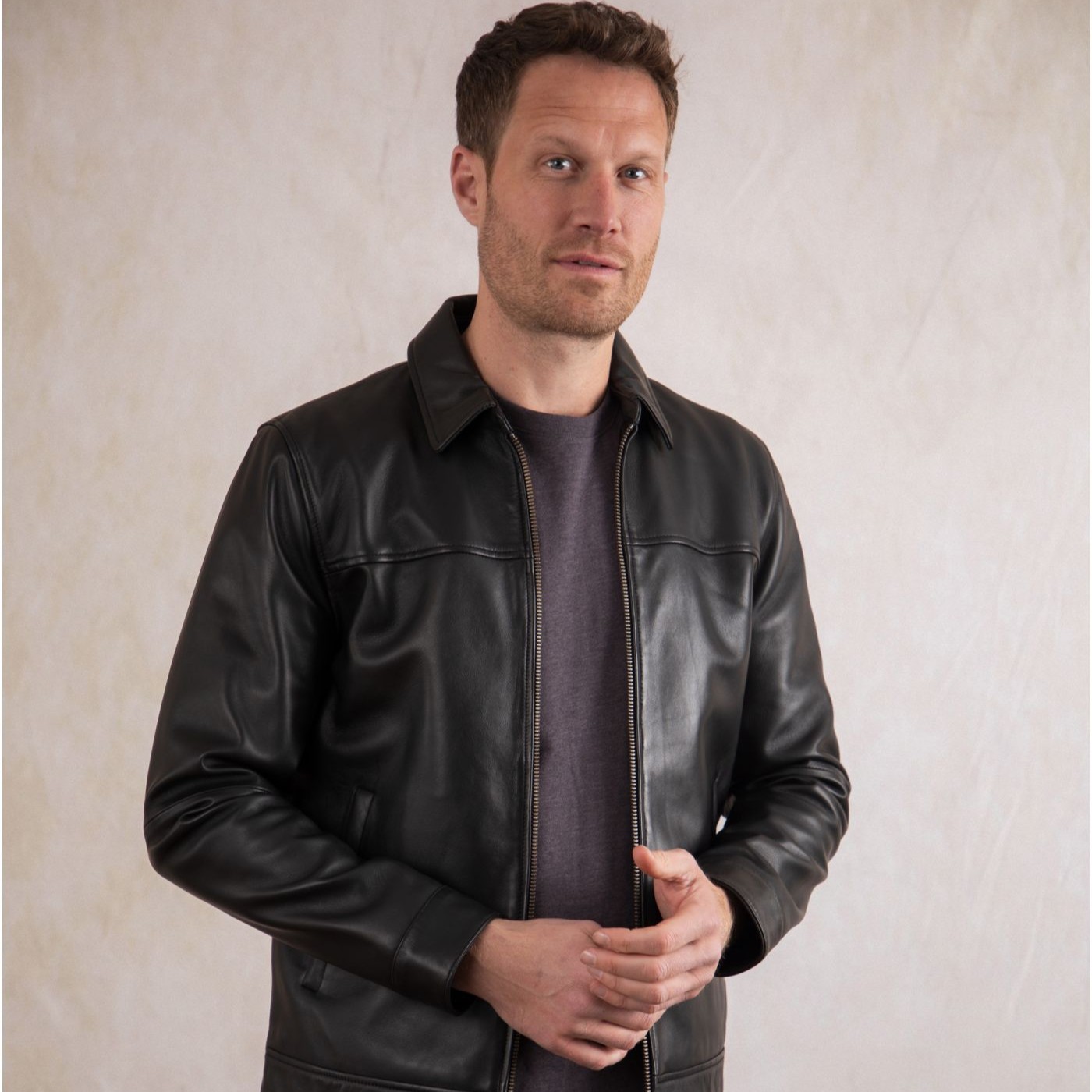 lakeland leather Renwick Collared Leather Jacket