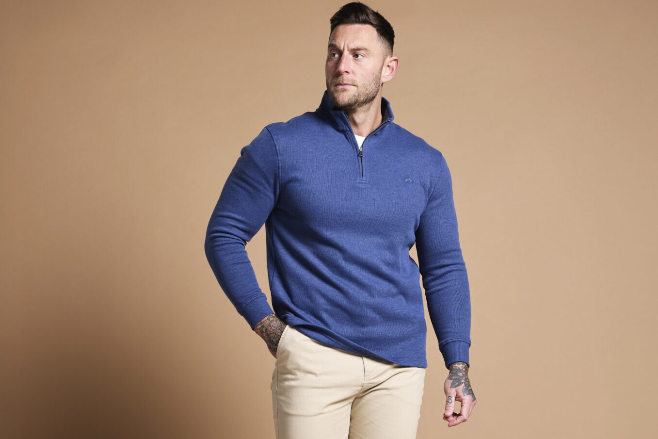 Raging bull Fleece Quarter Zip - Navy