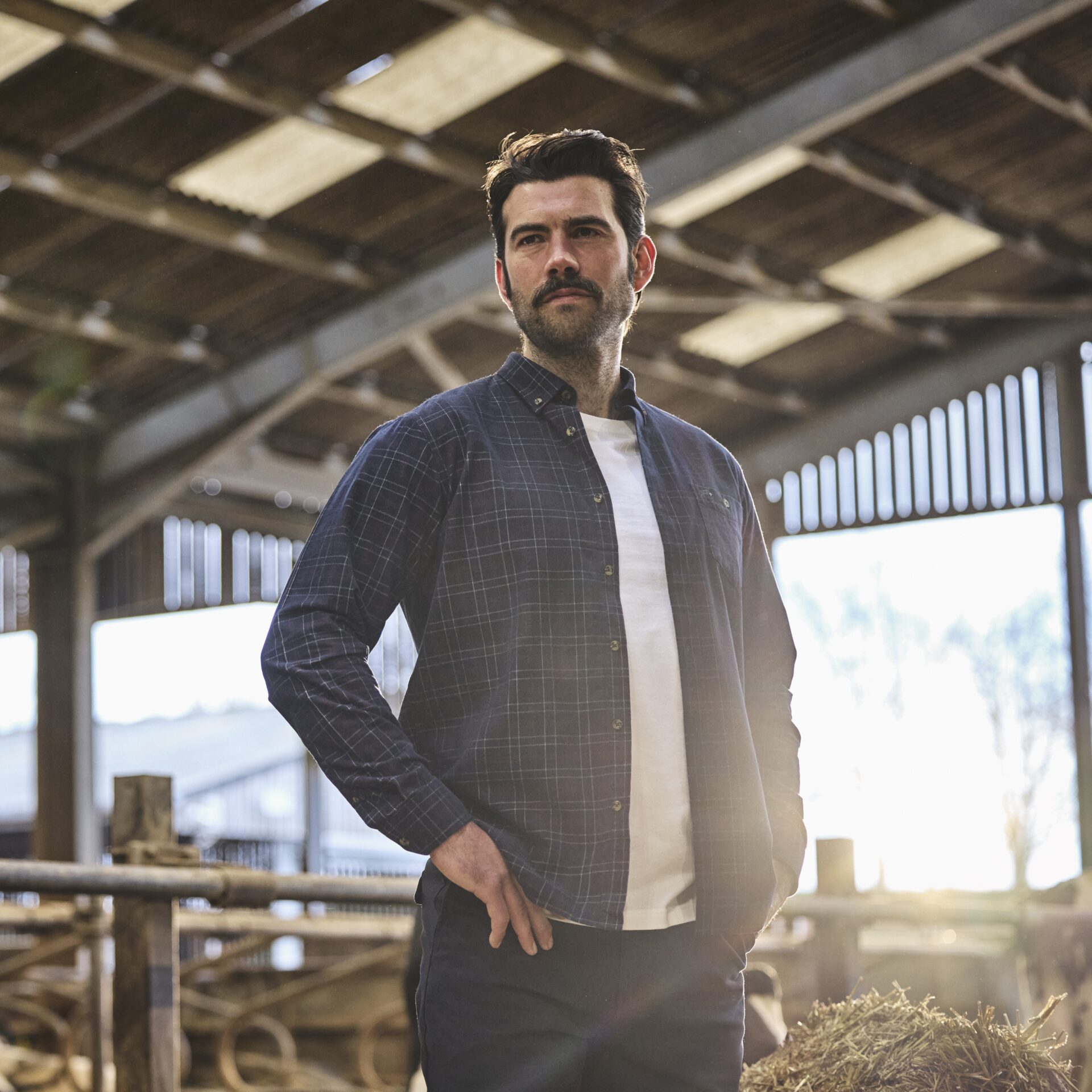 Raging bull blue checkered shirt
