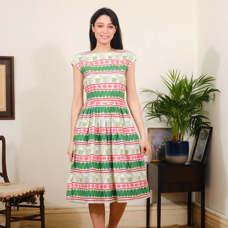pretty vacant Gina Dress in Lemonade Print