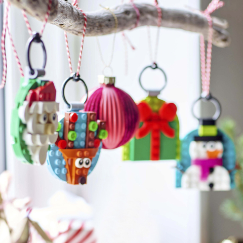 LEGO Christmas Ornament Selection