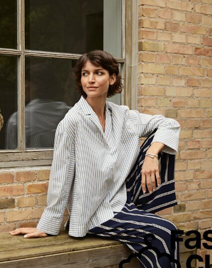 Masai Ivendra Soft Jersey Shirt in Blue Check