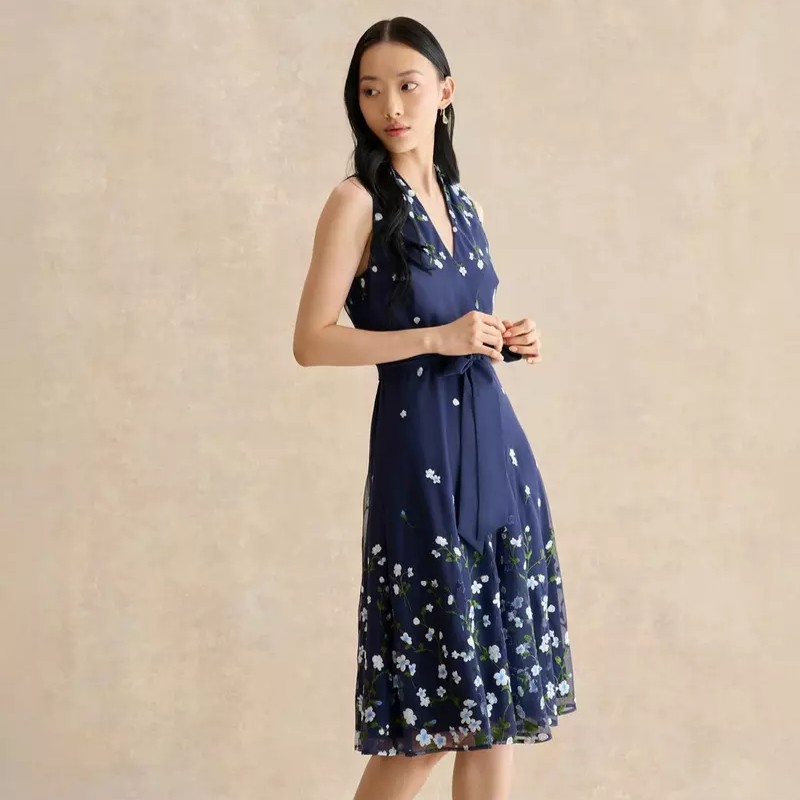 Phase Eight Aria Floral Embroidered Dress