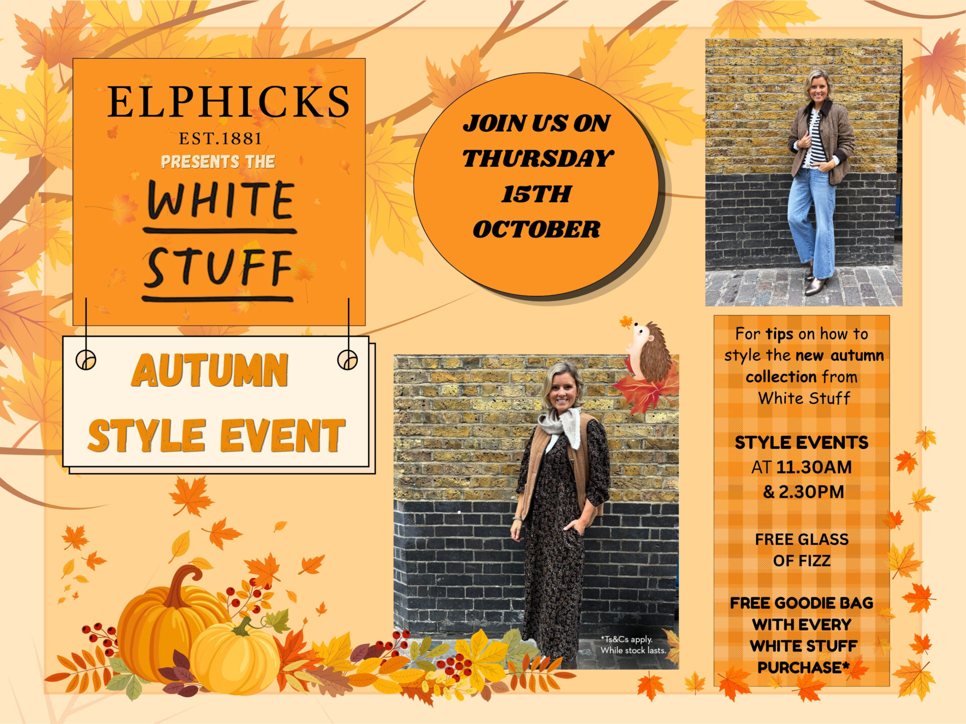 Elphicks White Stuff Autumn Style event poster